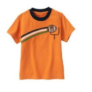 NWT Gymboree Football Champ Orange Football Tee 12-18 mos